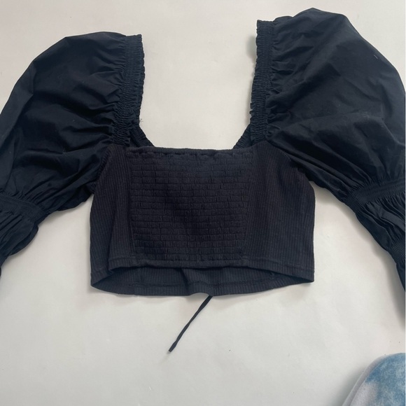 URBAN OUTFITTERS cropped puff sleeve top - Picture 2 of 6